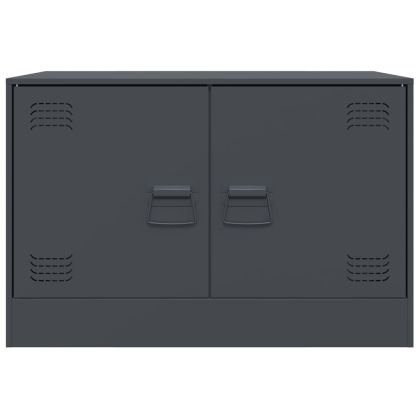 ТВ шкафове 2 бр антрацит 67x39x44 см стомана