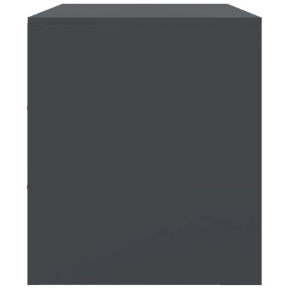 ТВ шкафове 2 бр антрацит 67x39x44 см стомана