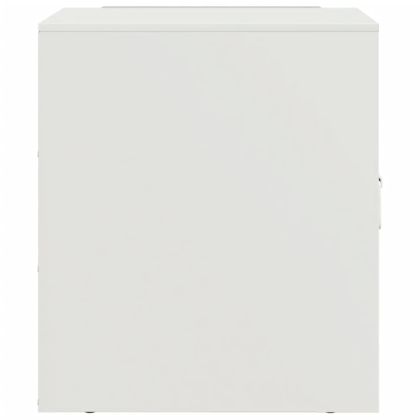 Нощно шкафче, бяло, 34,5x39х44 см, стомана