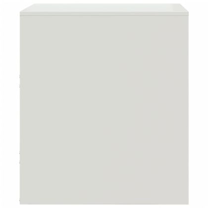 Нощно шкафче, бяло, 34,5x39х44 см, стомана