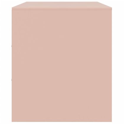 ТВ шкафове, 2 бр, розови, 67x39x44 см, стомана