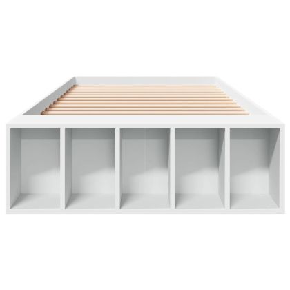 Рамка за легло, бяла, 75x190 см, инженерно дърво