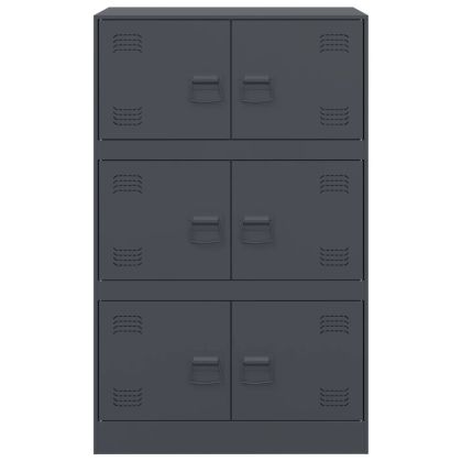 Бюфет, антрацит, 67x39x107 см, стомана