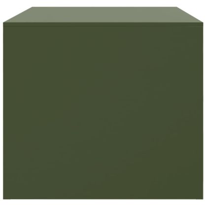 Маса за кафе, маслиненозелено, 67x50x44 см, стомана