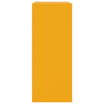 Висок шкаф, горчица жълто, 67x39x95 см, стомана