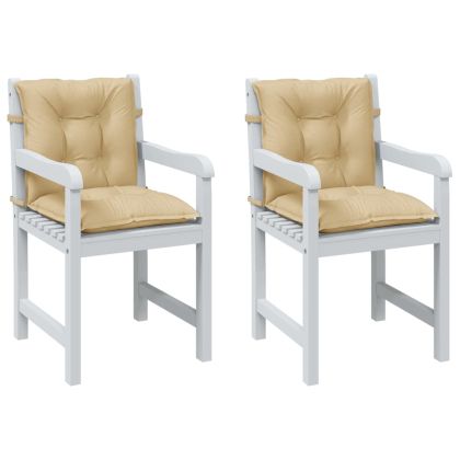 Възглавници за столове 2 бр меланж бежови 100x50x7 см плат