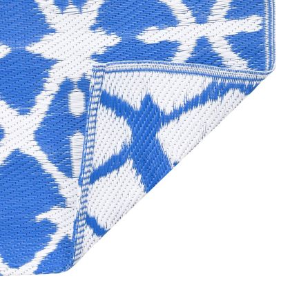 Килим за открито, ARAKIL синьо и бяло, 80x150 см, PP