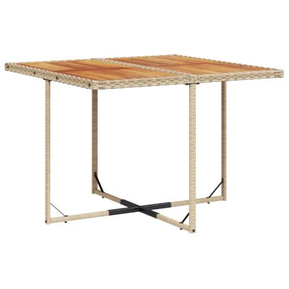 Градински комплект с възглавници, 11 части, бежов полиратан