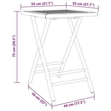 Сгъваем бистро комплект от 3 части тъмносиви възглавници бамбук
