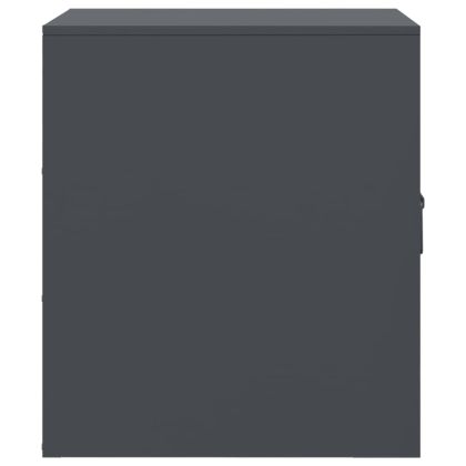 Нощни шкафчета, 2 бр, антрацит, 34,5x39х44 см, стомана