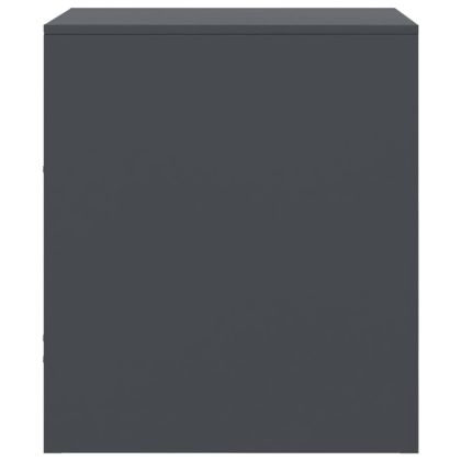 Нощно шкафче, антрацит, 34,5x39х44 см, стомана