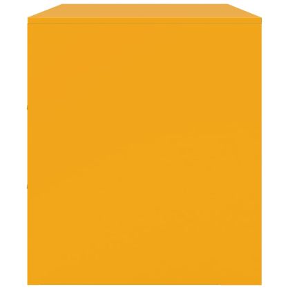 ТВ шкафове, 2 бр, горчица жълто, 67x39x44 см, стомана