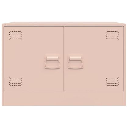 ТВ шкаф, розов, 67x39x44 см, стомана