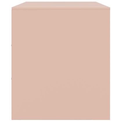 ТВ шкаф, розов, 67x39x44 см, стомана