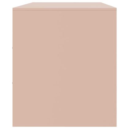 ТВ шкаф, розов, 99x39x44 см, стомана