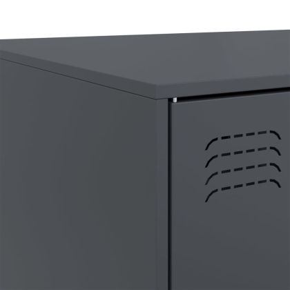 Маса за кафе, антрацит, 67x50x44 см, стомана