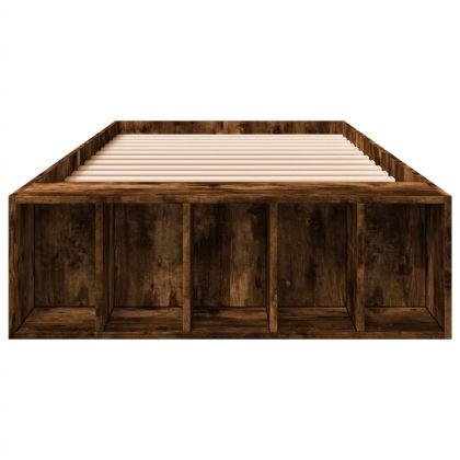 Рамка за легло, опушен дъб, 90x200 см, инженерно дърво