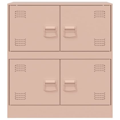 Бюфет, розов, 67x39x73 см, стомана