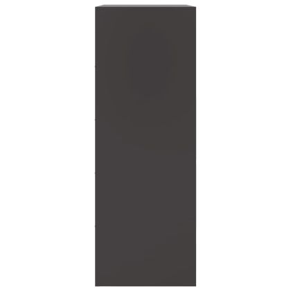 Бюфет, черен, 67x39x107 см, стомана