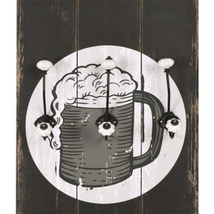 Закачалка за дрехи с 6 куки, 120х40 см