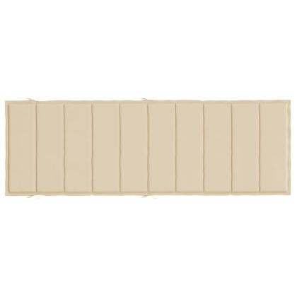 Шалте за шезлонг, бежово, 186x58x4 см, Оксфорд плат