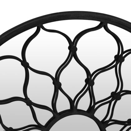 Огледало черно 40x3 см желязо кръгло за употреба на закрито