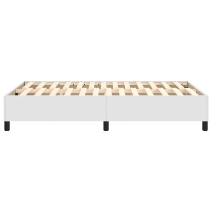 Рамка за легло с пружини бяла 120x200 см, изкуствена кожа