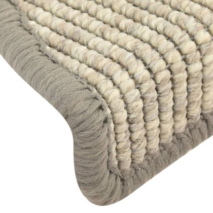 Изтривалки за стълби, 15 бр., 56x17x3 см, сребърни, полукръгли