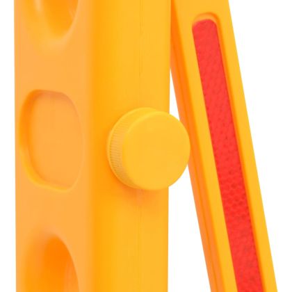 Сгъваема трафик бариера, жълто и черно, 250x38x96 см