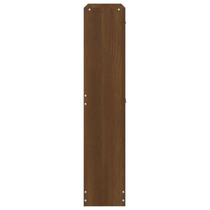 Шкаф за обувки, кафяв дъб, 59x17x81 см, инженерно дърво