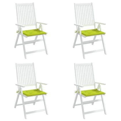 Възглавници за столове 4 бр яркозелени 40x40x4 см Оксфорд плат