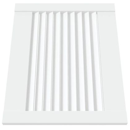 Врати за шкафове решетен дизайн 4 бр бял 39,5x49,4 см бор масив