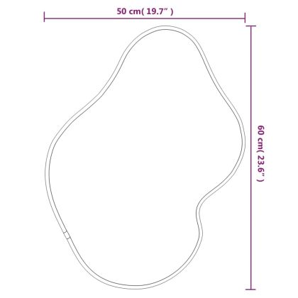 Стенно огледало сребро 60x50 см