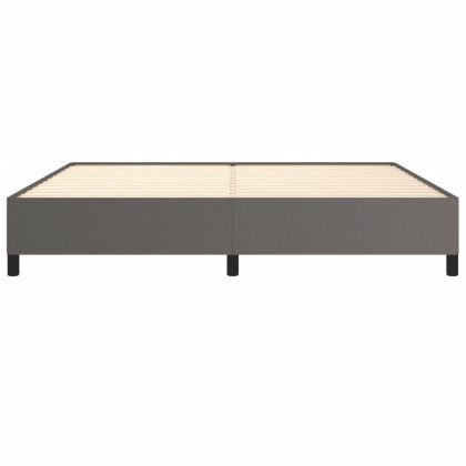 Pамка за легло сива 200x200 см изкуствена кожа