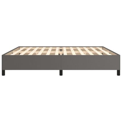 Pамка за легло сива 200x200 см изкуствена кожа