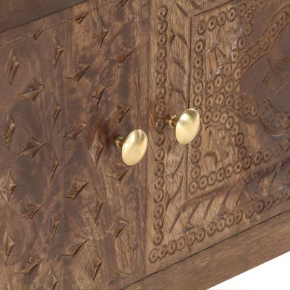 ТВ шкаф, 138x30x46 см, мангово дърво масив