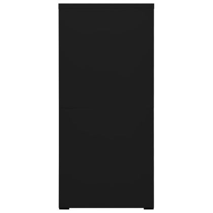 Шкаф за папки, черен, 46x62x133 cм, стомана