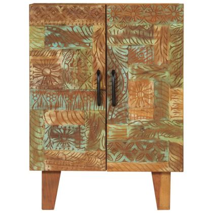 Ръчно резбован бюфет 55x30x75 см масивно регенерирано дърво