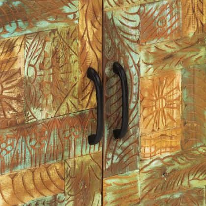 Ръчно резбован бюфет 55x30x75 см масивно регенерирано дърво