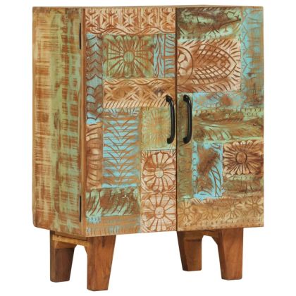 Ръчно резбован бюфет 55x30x75 см масивно регенерирано дърво