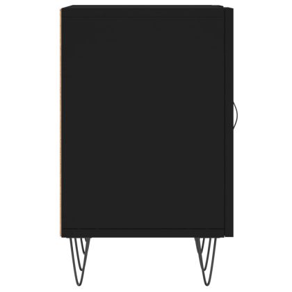 ТВ шкаф, черен, 150x30x50 см, инженерно дърво