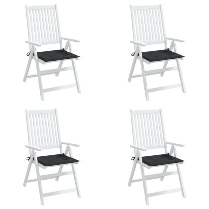 Възглавници за столове 4 бр черни 50x50x4 см Оксфорд плат