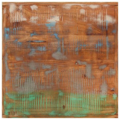 Бар маса 55x55x107 см масивно регенерирано дърво и желязо