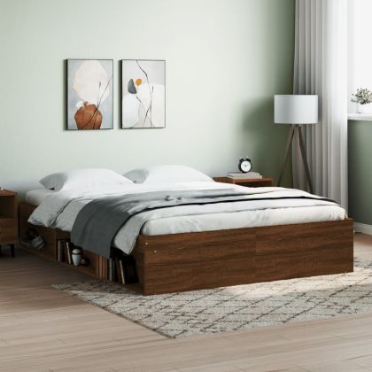 Рамка за легло, кафяв дъб, 160x200 см