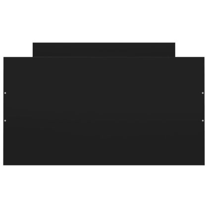 Рамка за легло с горна и долна табла, черна, 100x200 см