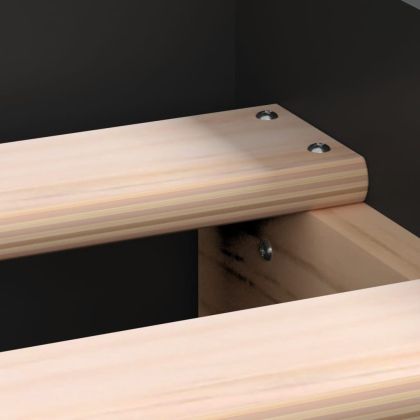 Рамка за легло с горна и долна табла, черна, 100x200 см