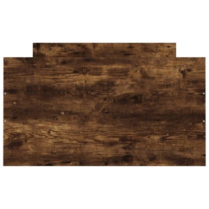 Рамка за легло с горна и долна табла, опушен дъб, 90x200 см