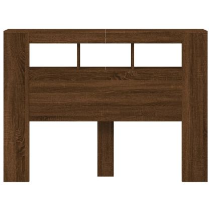 LED горна табла, кафяв дъб, 140x18,5x103,5 см, инженерно дърво