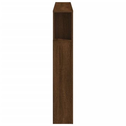 LED горна табла, кафяв дъб, 140x18,5x103,5 см, инженерно дърво