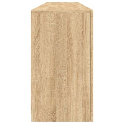 Сайдборд с LED светлини, сонома дъб, 164x37x67 см